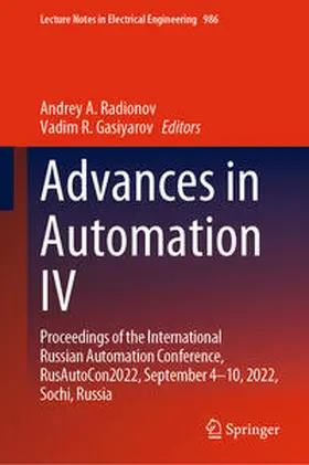 Radionov / Gasiyarov | Advances in Automation IV | E-Book | sack.de