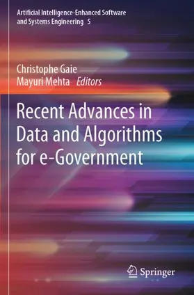 Mehta / Gaie |  Recent Advances in Data and Algorithms for e-Government | Buch |  Sack Fachmedien