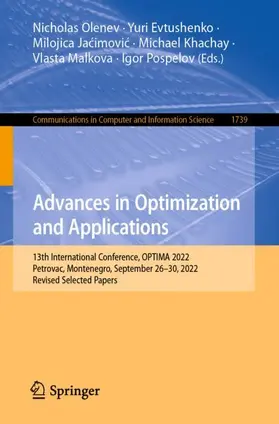 Olenev / Evtushenko / Pospelov |  Advances in Optimization and Applications | Buch |  Sack Fachmedien
