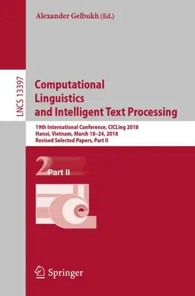 Gelbukh |  Computational Linguistics and Intelligent Text Processing | Buch |  Sack Fachmedien