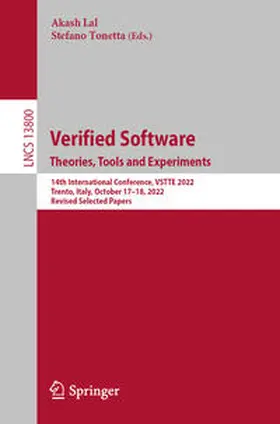 Lal / Tonetta |  Verified Software. Theories, Tools and Experiments. | eBook | Sack Fachmedien