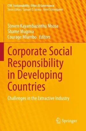 Msosa / Mlambo / Mugova |  Corporate Social Responsibility in Developing Countries | Buch |  Sack Fachmedien