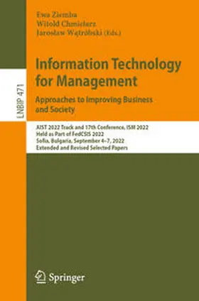 Ziemba / Chmielarz / Watróbski |  Information Technology for Management: Approaches to Improving Business and Society | eBook | Sack Fachmedien