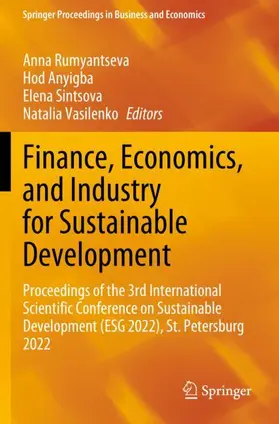 Rumyantseva / Vasilenko / Anyigba |  Finance, Economics, and Industry for Sustainable Development | Buch |  Sack Fachmedien