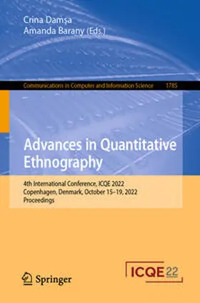 Damsa / Damsa / Barany | Advances in Quantitative Ethnography | E-Book | www2.sack.de