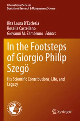 D'Ecclesia / Zambruno / Castellano |  In the Footsteps of Giorgio Philip Szegö | Buch |  Sack Fachmedien