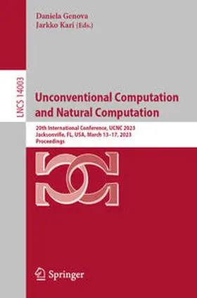 Genova / Kari |  Unconventional Computation and Natural Computation | eBook | Sack Fachmedien