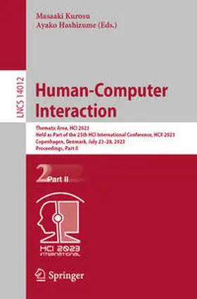 Kurosu / Hashizume | Human-Computer Interaction | Buch | 978-3-031-35598-1 | www2.sack.de
