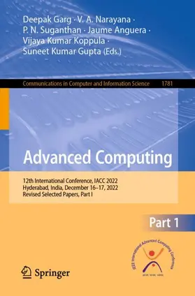Garg / Narayana / Gupta |  Advanced Computing | Buch |  Sack Fachmedien