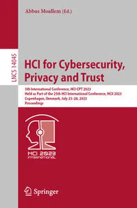 Moallem |  HCI for Cybersecurity, Privacy and Trust | eBook | Sack Fachmedien