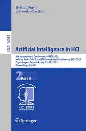 Degen / Ntoa | Artificial Intelligence in HCI | E-Book | sack.de