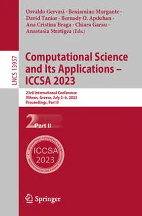 Gervasi / Murgante / Taniar | Computational Science and Its Applications – ICCSA 2023 | E-Book | sack.de