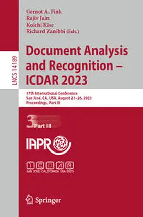Fink / Jain / Kise | Document Analysis and Recognition - ICDAR 2023 | E-Book | sack.de
