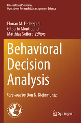 Federspiel / Montibeller / Seifert |  Behavioral Decision Analysis | Buch |  Sack Fachmedien