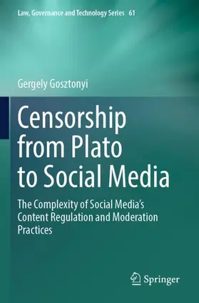 Gosztonyi |  Censorship from Plato to Social Media | Buch |  Sack Fachmedien