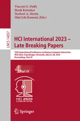 Duffy / Krömker / A. Streitz |  HCI International 2023 – Late Breaking Papers | eBook | Sack Fachmedien