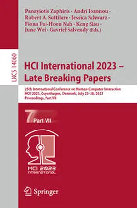 Zaphiris / Ioannou / Sottilare |  HCI International 2023 - Late Breaking Papers | Buch |  Sack Fachmedien