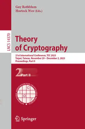 Rothblum / Wee | Theory of Cryptography | E-Book | sack.de