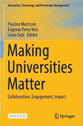 Mattsson / Salö / Perez Vico |  Making Universities Matter | Buch |  Sack Fachmedien