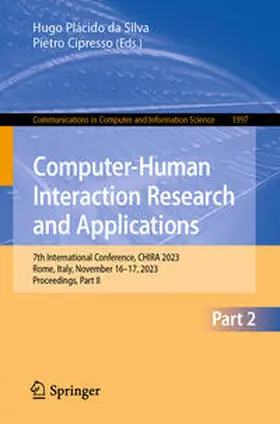 da Silva / Cipresso | Computer-Human Interaction Research and Applications | E-Book | www2.sack.de