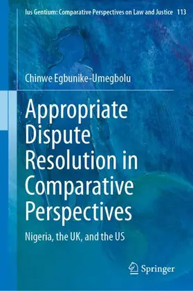 Egbunike-Umegbolu |  Appropriate Dispute Resolution in Comparative Perspectives | Buch |  Sack Fachmedien