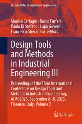 Carfagni / Furferi / Di Stefano |  Design Tools and Methods in Industrial Engineering III | eBook | Sack Fachmedien