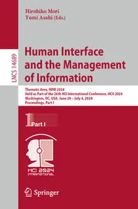 Asahi / Mori |  Human Interface and the Management of Information | Buch |  Sack Fachmedien