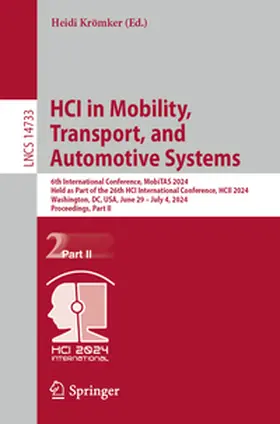 Krömker | HCI in Mobility, Transport, and Automotive Systems | E-Book | sack.de