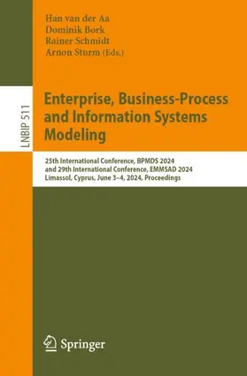 van der Aa / Sturm / Bork |  Enterprise, Business-Process and Information Systems Modeling | Buch |  Sack Fachmedien