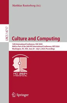 Rauterberg |  Culture and Computing | Buch |  Sack Fachmedien