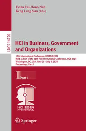 Nah / Siau | HCI in Business, Government and Organizations | E-Book | sack.de