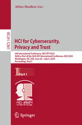 Moallem |  HCI for Cybersecurity, Privacy and Trust | eBook | Sack Fachmedien