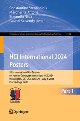 Stephanidis / Antona / Ntoa | HCI International 2024 Posters | E-Book | sack.de