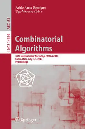 Rescigno / Vaccaro | Combinatorial Algorithms | E-Book | www2.sack.de