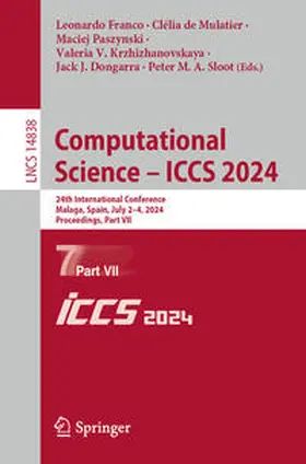 Franco / de Mulatier / Paszynski |  Computational Science – ICCS 2024 | eBook | Sack Fachmedien