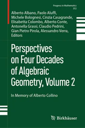 Albano / Colombo / Aluffi |  Perspectives on Four Decades of Algebraic Geometry, Volume 2 | Buch |  Sack Fachmedien