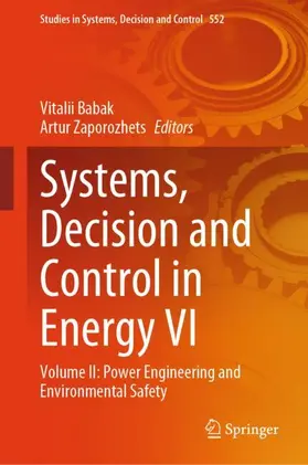 Zaporozhets / Babak |  Systems, Decision and Control in Energy VI | Buch |  Sack Fachmedien