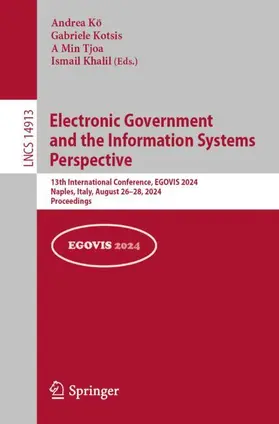 Kö / Khalil / Kotsis |  Electronic Government and the Information Systems Perspective | Buch |  Sack Fachmedien