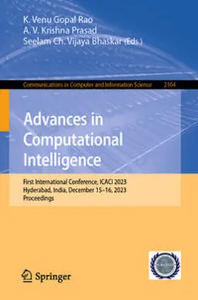 Venu Gopal Rao / Krishna Prasad / Vijaya Bhaskar | Advances in Computational Intelligence | E-Book | www2.sack.de