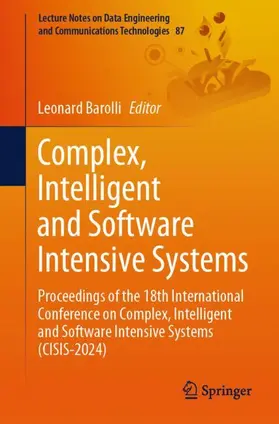 Barolli |  Complex, Intelligent and Software Intensive Systems | Buch |  Sack Fachmedien