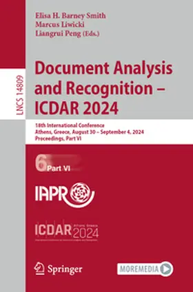 Barney Smith / Liwicki / Peng |  Document Analysis and Recognition - ICDAR 2024 | eBook | Sack Fachmedien