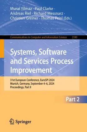 Yilmaz / Clarke / Peisl | Systems, Software and Services Process Improvement | Buch | 978-3-031-71141-1 | sack.de