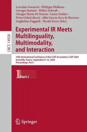 Goeuriot / Ferro / Mulhem |  Experimental IR Meets Multilinguality, Multimodality, and Interaction | Buch |  Sack Fachmedien