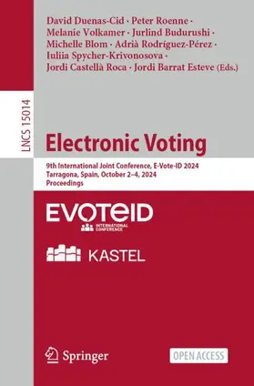 Duenas-Cid / Roenne / Volkamer |  Electronic Voting | Buch |  Sack Fachmedien