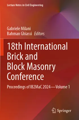 Milani / Ghiassi |  18th International Brick and Block Masonry Conference | Buch |  Sack Fachmedien