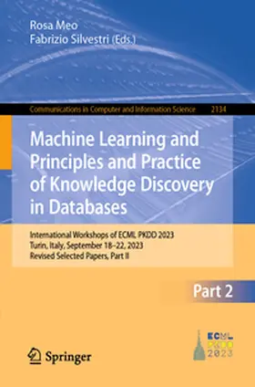 Meo / Silvestri | Machine Learning and Principles and Practice of Knowledge Discovery in Databases | E-Book | sack.de