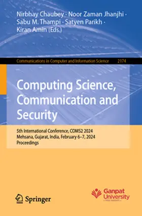 Chaubey / Jhanjhi / Thampi |  Computing Science, Communication and Security | Buch |  Sack Fachmedien