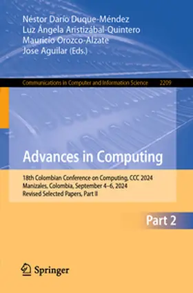 Duque-Méndez / Aristizábal-Quintero / Orozco-Alzate | Advances in Computing | E-Book | www2.sack.de