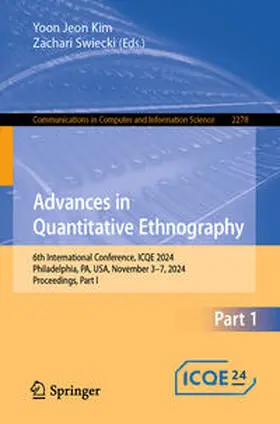 Kim / Swiecki | Advances in Quantitative Ethnography | E-Book | sack.de