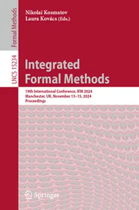 Kosmatov / Kovács |  Integrated Formal Methods | eBook | Sack Fachmedien